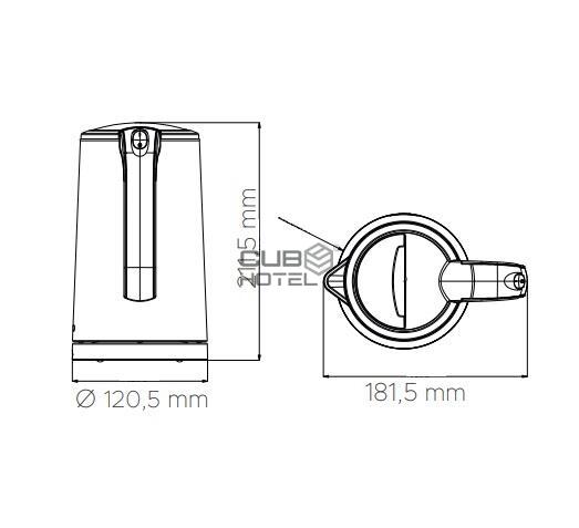 Fervedor Hotel 0.8L Preto Mate